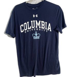 Under Armour Heat Gear Loose Blue Mens Athletic T Shirt Small